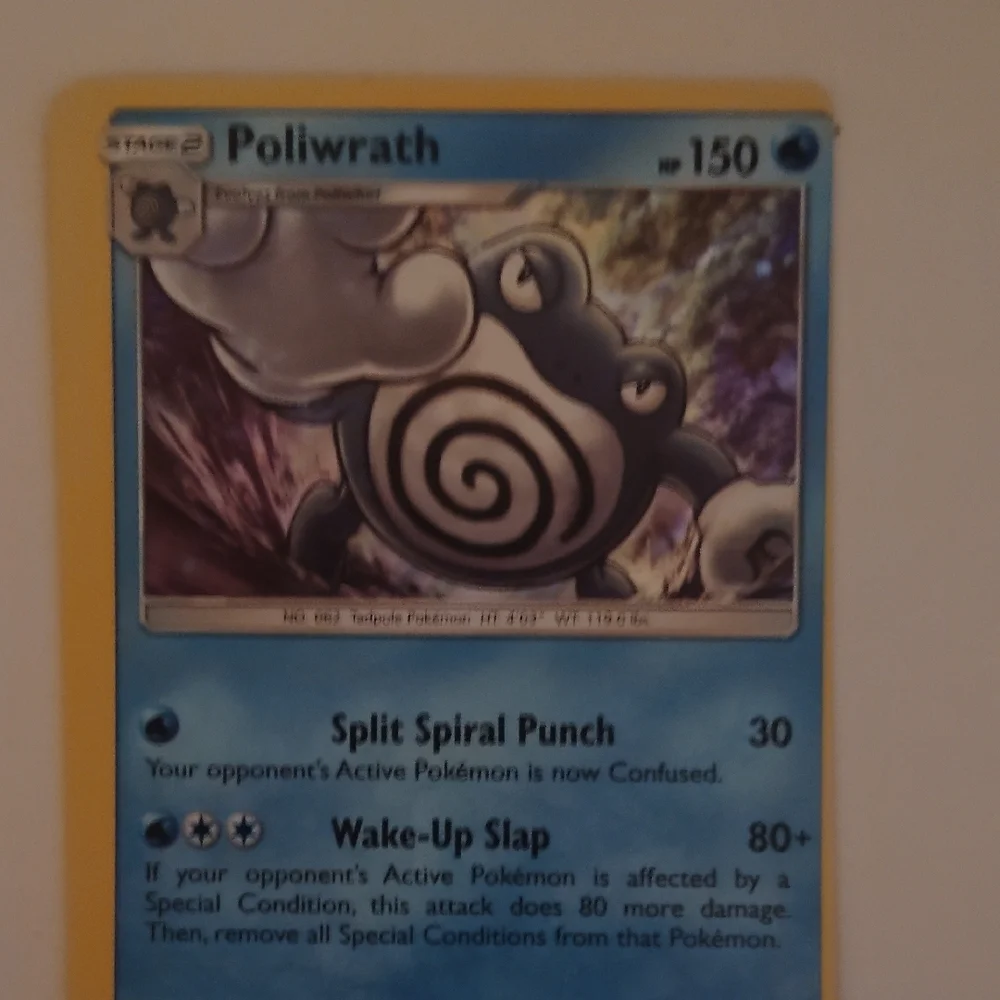 Poliwrath Card# 32/149 Reverse Halo Half Art Midori Haroda (Miscut) Shadowless - Picture 9 of 9